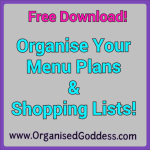 Organise Your Menu Plans and Shoppnig Lists